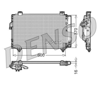 Кондензатор, климатизация DENSO DCN50022 за TOYOTA VERSO (_R2_) от 2009