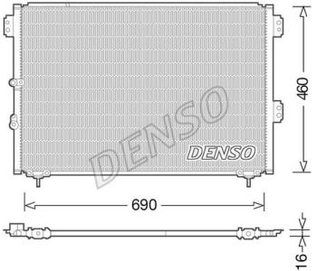 Кондензатор, климатизация DENSO DCN50041 за TOYOTA COROLLA (_E18_, ZRE17_) седан от 2013