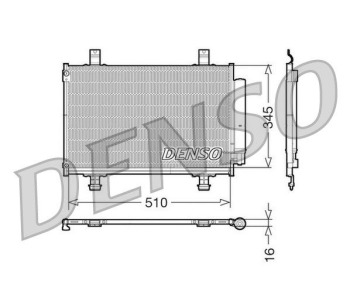 Кондензатор, климатизация DENSO DCN50007 за TOYOTA YARIS II (_P9_) от 2005 до 2013