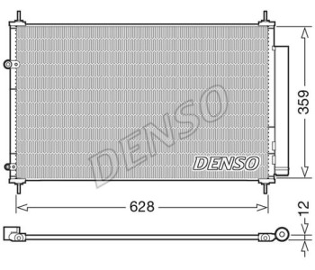 Кондензатор, климатизация DENSO DCN50107 за TOYOTA YARIS II (_P9_) от 2005 до 2013