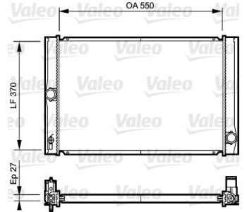 Радиатор, охлаждане на двигателя VALEO 735213 за TOYOTA COROLLA (_E15_) седан от 2006