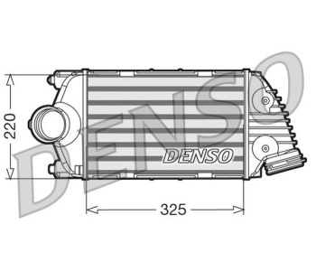 Интеркулер (охладител за въздуха на турбината) DENSO DIT50005 за TOYOTA AVENSIS (_T27_) комби от 2009 до 2018
