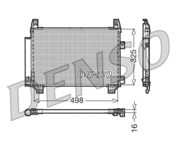 Кондензатор, климатизация DENSO DCN50010 за TOYOTA AVENSIS (_T22_) комби от 1997 до 2003