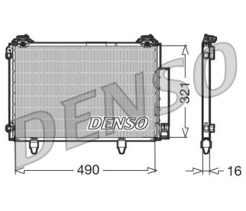 Кондензатор, климатизация DENSO DCN50011 за TOYOTA CARINA E (_T19_) Sportswagon комби от 1992 до 1997