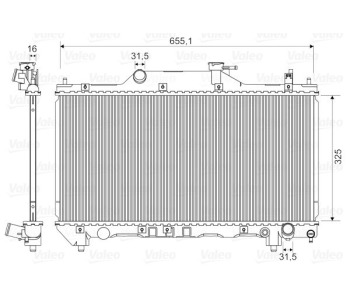 Радиатор, охлаждане на двигателя VALEO 734401 за TOYOTA AVENSIS (_T22_) комби от 1997 до 2003