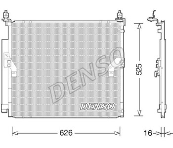 Кондензатор, климатизация DENSO DCN50042 за TOYOTA AVENSIS VERSO (_M2_) от 2001 до 2009