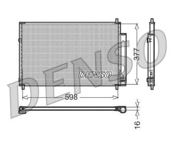 Кондензатор, климатизация DENSO DCN50014 за TOYOTA COROLLA (_E12_) хечбек от 2001 до 2007