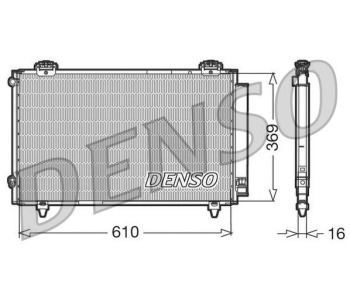 Кондензатор, климатизация DENSO DCN50016 за TOYOTA COROLLA VERSO (ZER_, ZZE12_, R1_) от 2004 до 2009