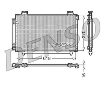 Кондензатор, климатизация DENSO DCN50024 за TOYOTA AVENSIS (_T25_) комби от 2003 до 2008