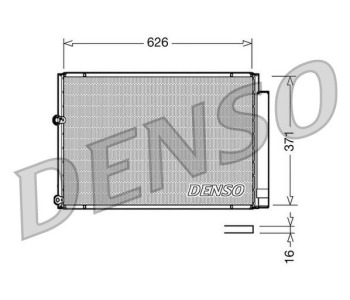 Кондензатор, климатизация DENSO DCN50026 за TOYOTA AVENSIS (_T25_) комби от 2003 до 2008