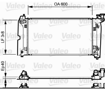 Радиатор, охлаждане на двигателя VALEO 734711 за TOYOTA AVENSIS (_T25_) Liftback от 2003 до 2008