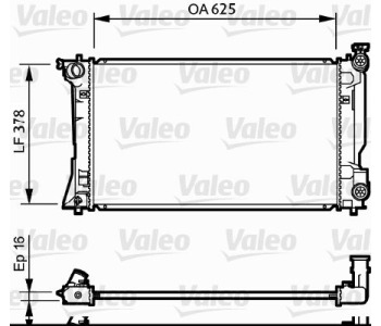 Радиатор, охлаждане на двигателя VALEO 734712 за TOYOTA AVENSIS (_T25_) Liftback от 2003 до 2008