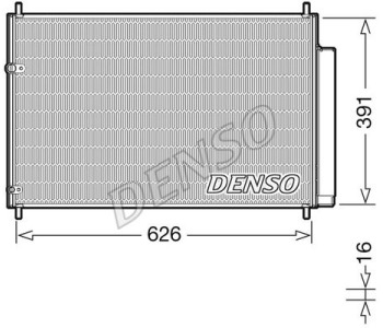 Кондензатор, климатизация DENSO DCN50049 за TOYOTA AVENSIS (_T25_) комби от 2003 до 2008