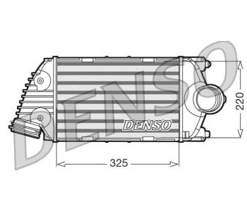 Интеркулер (охладител за въздуха на турбината) DENSO DIT50006 за TOYOTA AVENSIS (_T27_) комби от 2009 до 2018
