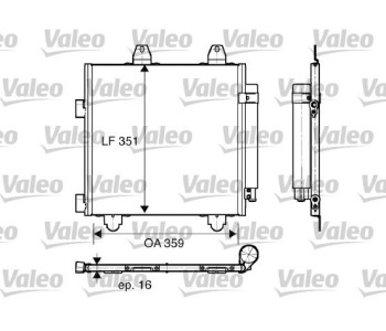 Кондензатор, климатизация VALEO 818014 за PEUGEOT 107 от 2005 до 2014