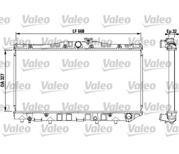 Радиатор, охлаждане на двигателя VALEO 731095 за TOYOTA CAMRY (_V1_) седан от 1983 до 1988