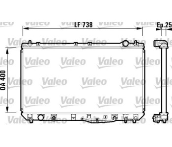 Радиатор, охлаждане на двигателя VALEO 734177 за VOLVO S60 II от 2010