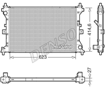 Радиатор, охлаждане на двигателя DENSO DRM50029 за TOYOTA COROLLA (_E10_) комби от 1992 до 1997