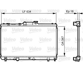 Радиатор, охлаждане на двигателя VALEO 731441 за TOYOTA CELICA (_T20_) от 1993 до 1999