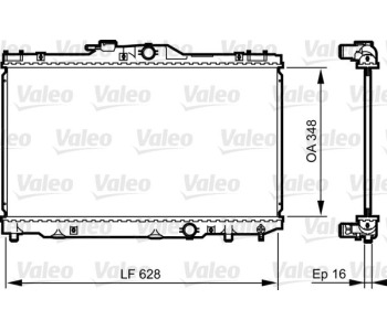 Радиатор, охлаждане на двигателя VALEO 735415 за TOYOTA COROLLA (_E11_) седан от 1997 до 2002