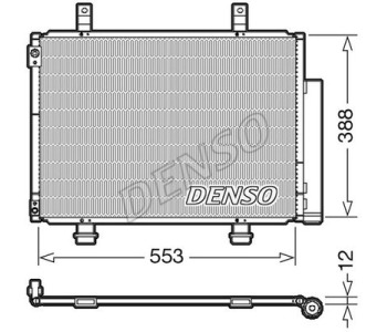 Кондензатор, климатизация DENSO DCN50004 за TOYOTA COROLLA (_E12_) комби от 2001 до 2007