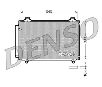 Кондензатор, климатизация DENSO DCN50043 за TOYOTA COROLLA (_E12_) хечбек от 2001 до 2007