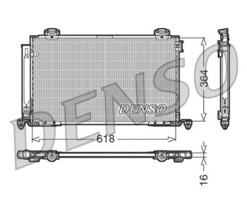 Кондензатор, климатизация DENSO DCN50023 за TOYOTA COROLLA (_E12_) хечбек от 2001 до 2007