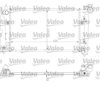 Радиатор, охлаждане на двигателя VALEO 734851 за TOYOTA AVENSIS (_T25_) Liftback от 2003 до 2008