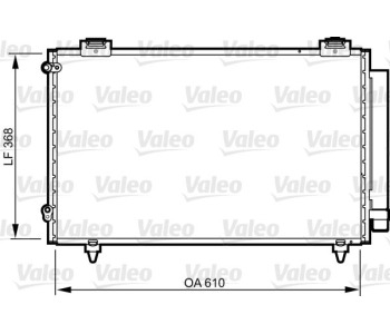 Кондензатор, климатизация VALEO 814263 за TOYOTA COROLLA VERSO (_E12_) от 2001 до 2004