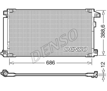 Кондензатор, климатизация DENSO DCN50112 за TOYOTA COROLLA VERSO (ZER_, ZZE12_, R1_) от 2004 до 2009