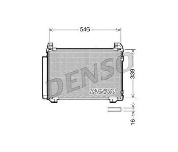 Кондензатор, климатизация DENSO DCN50033 за TOYOTA HIACE IV (LXH1_, RZH1_, LH1_) товарен от 1995