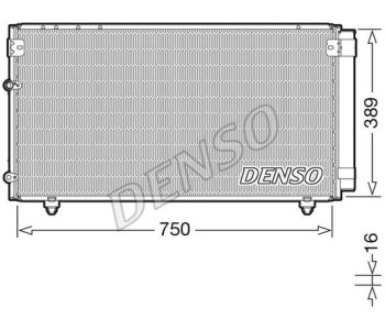 Кондензатор, климатизация DENSO DCN50050 за TOYOTA HILUX VIII (_N1_) от 2015