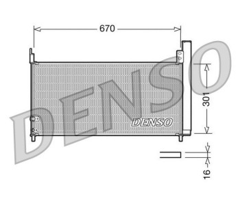 Кондензатор, климатизация DENSO DCN50045 за TOYOTA IQ (_J1_) от 2008
