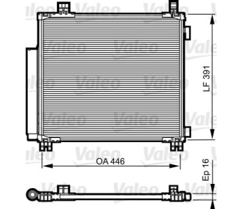 Кондензатор, климатизация VALEO 814220 за TOYOTA IQ (_J1_) от 2008