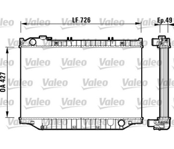 Радиатор, охлаждане на двигателя VALEO 732415 за TOYOTA LAND CRUISER (J80) от 1990 до 1998