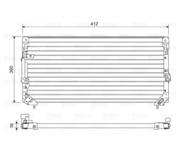 Кондензатор, климатизация VALEO 814495 за TOYOTA LAND CRUISER (J80) от 1990 до 1998