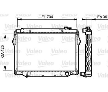 Радиатор, охлаждане на двигателя VALEO 734189 за TOYOTA LAND CRUISER (J80) от 1990 до 1998