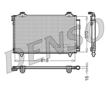 Кондензатор, климатизация DENSO DCN50020 за TOYOTA LAND CRUISER (J90) от 1995 до 2002
