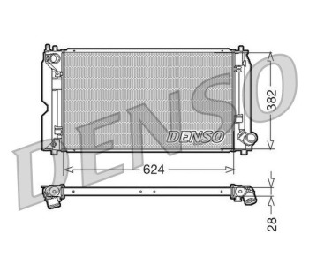 Радиатор, охлаждане на двигателя DENSO DRM50046 за TOYOTA LAND CRUISER (J120) от 2002 до 2009