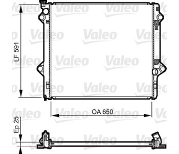 Радиатор, охлаждане на двигателя VALEO 735568 за TOYOTA LAND CRUISER (J120) от 2002 до 2009