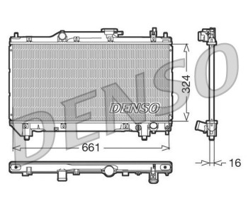 Радиатор, охлаждане на двигателя DENSO DRM50049 за TOYOTA LAND CRUISER (J120) от 2002 до 2009