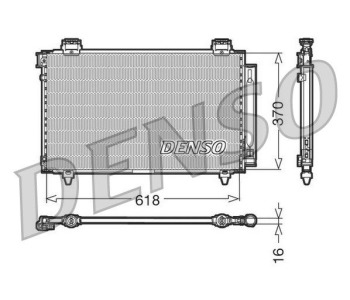 Кондензатор, климатизация DENSO DCN50017 за TOYOTA LAND CRUISER (J120) от 2002 до 2009