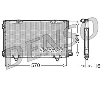 Кондензатор, климатизация DENSO DCN50019 за TOYOTA LAND CRUISER (J150) от 2009