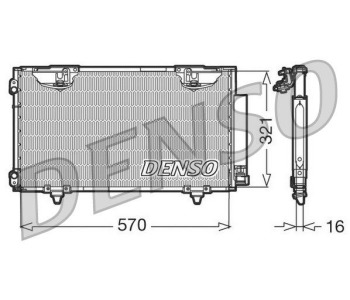 Кондензатор, климатизация DENSO DCN50018 за TOYOTA PRIUS (_W2_) от 2003 до 2009