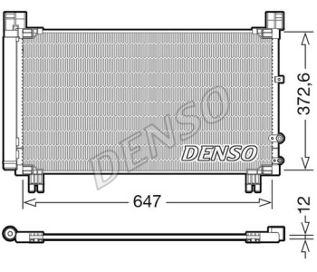 Кондензатор, климатизация DENSO DCN50061 за TOYOTA PRIUS (_W5_) от 2015