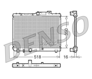 Радиатор, охлаждане на двигателя DENSO DRM50064 за TOYOTA RAV4 II (_A2_) от 2000 до 2005