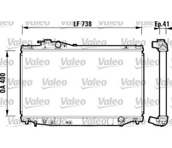 Радиатор, охлаждане на двигателя VALEO 734174 за TOYOTA SUPRA (_A8_) от 1993 до 2002