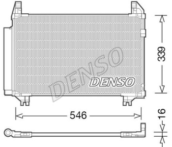 Кондензатор, климатизация DENSO DCN50047 за TOYOTA VERSO S (_P12_) от 2010 до 2016