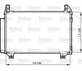 Кондензатор, климатизация VALEO 814233 за TOYOTA VERSO S (_P12_) от 2010 до 2016