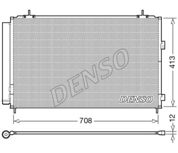 Кондензатор, климатизация DENSO DCN50060 за TOYOTA YARIS I (_P1_) от 1999 до 2005